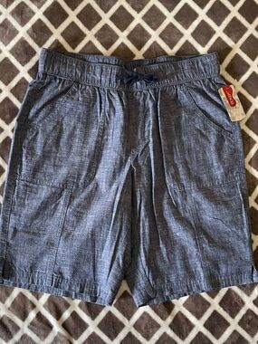 bcg Casual Blue Chambray Drawstring Shorts